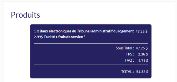 Nouveau prix du bail