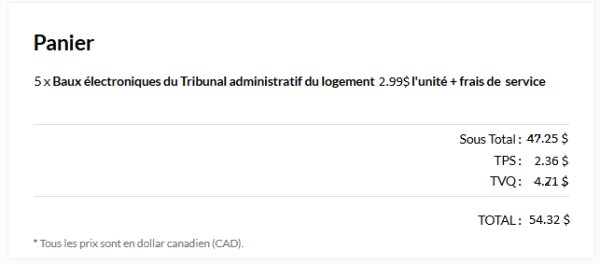 panier bail nouveau prix