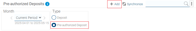 add pre autorized paiement
